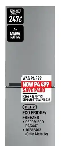 Home Corp DEFY ECO FRIDGE/ FREEZER offer