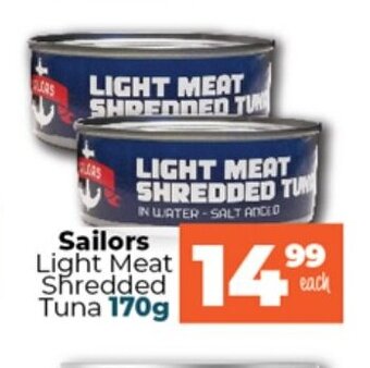 Take 'n Pay Sailors Light Meat Shredded Tuna 170g offer