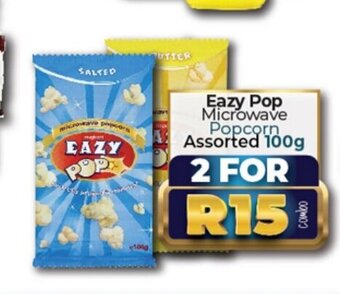 Take 'n Pay Eazy Pop Microwave Popcorn Assorted 100g offer