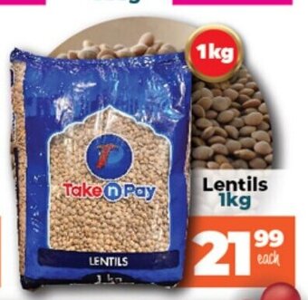 Take 'n Pay Lentils 1kg offer