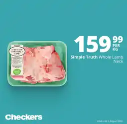 Checkers Simple Truth Whole Lamb Neck offer