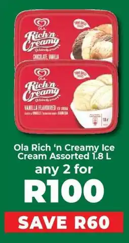 Food Lover's Market Ola Rich ‘n Creamy Ice Cream Assorted 1.8 L offer