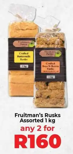Food Lover's Market Fruitman's Rusks Assorted 1 kg offer