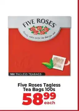 Food Lover's Market Five Roses Tagless Tea Bags 100s offer