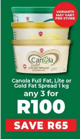 Food Lover's Market Canola Full Fat, Lite or Gold Fat Spread 1 kg offer