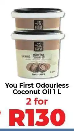Food Lover's Market You First Odourless Coconut Oil 1 L offer