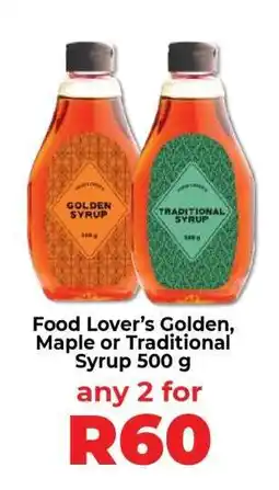 Food Lover's Market Food Lover’s Golden, Maple or Traditional Syrup 500 g offer