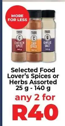 Food Lover's Market Selected Food Lover’s Spices or Herbs Assorted offer