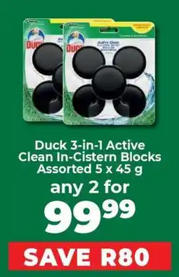 Food Lover's Market Duck 3-in-1 Active Clean In-Cistern Blocks Assorted 5 x 45 g offer