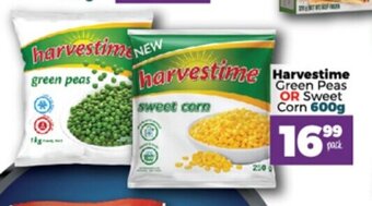 Take 'n Pay Harvestime Green Peas or Sweet Corn 600g offer