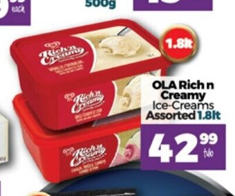 Take 'n Pay OLA Rich n Creamy Ice-Creams Assorted 1.8lt offer