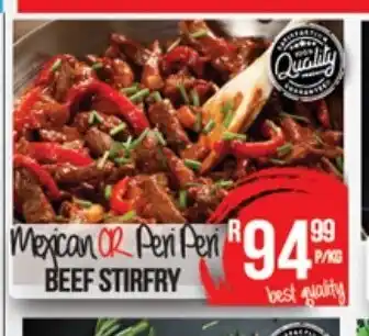 Take 'n Pay Mexican or Peri Peri Beef Stirfry offer