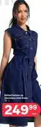 PEP Belted Button Up Sleeveless Midi Dress (XS-L)-Each offer