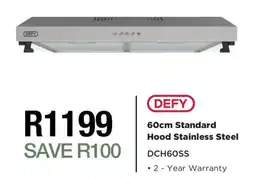 House & Home DEFY 60cm Standard Hood Stainless Steel offer