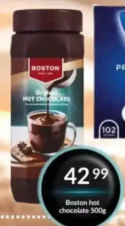 Super Save Boston hot chocolate offer