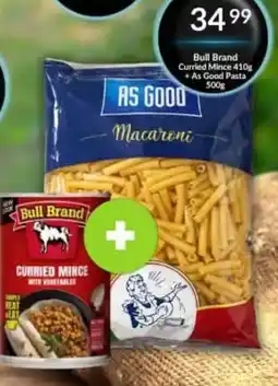 Super Save Bull Brand Curried Mince plus Good Pasta offer