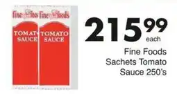 Save Fine Foods Sachets Tomato Sauce offer
