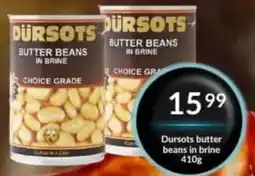 Super Save Dursots butter beans in brine offer