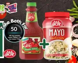 Super Save All Joy tomato sauce plus All Joy mayo offer