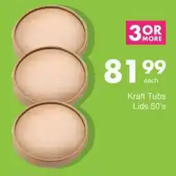 Save Kraft Tubs Lids 50's offer