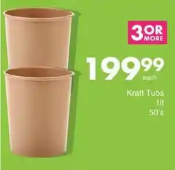 Save Kraft Tubs offer