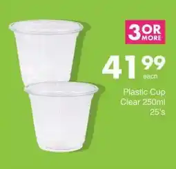 Save Plastic Cup Clear 250ml offer