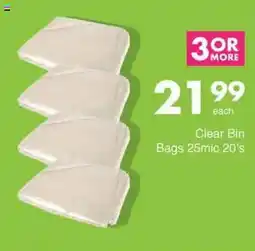 Save Clear Bin Bags offer