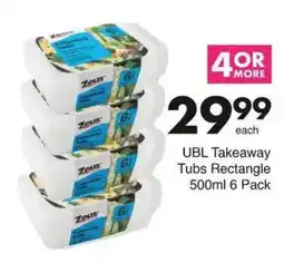 Save Zeus Takeaway Tubs Rectangle offer