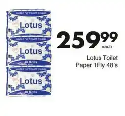 Save Lotus Toilet Paper 1Ply 48's offer