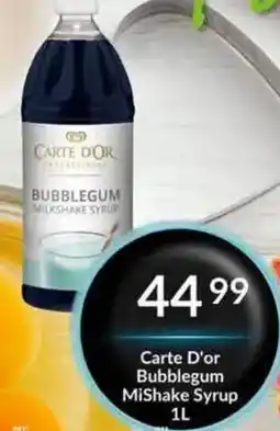 Super Save Carte D'or Bubblemum MiShake Syrup offer