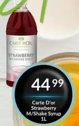 Super Save Carte D'or Strawberry M/Shake Syrup offer