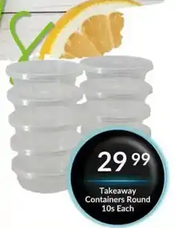 Super Save Takeaway Containers Round offer