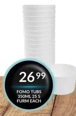 Super Save FOMO TUBS offer