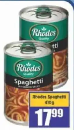 Big Save Rhodes Spaghetti offer
