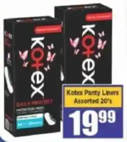 Big Save Kotex Panty Liners Assorted offer