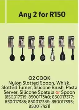 Makro O2 Cook Nylon Slotted Spoon, Whisk, Slotted Turner, Silicone Brush, Pasta Server, Silicone Spatula or Spoon offer