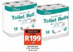 Checkers Housebrand 2-Ply Toilet Rolls offer