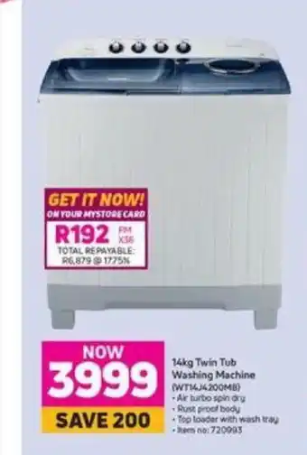 MTN Samsung - 14kg Twin Tub Washing Machine offer