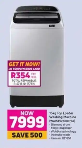 MTN Samsung - 15kg Top Loader Washing Machine offer