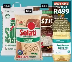 Checkers Selati - white star super maize meal & golden brown sugar & sunflower seed oil offer