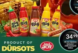 Super Save All Joy squeeze tomato/ chilli/mustard offer
