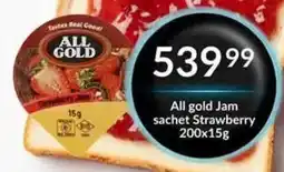 Super Save All gold jam sachet strawberry offer