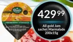 Super Save All gold jam sachet marmalade offer