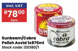 Africa Cash and Carry Sunbeam/Cobra Polish Assorted offer