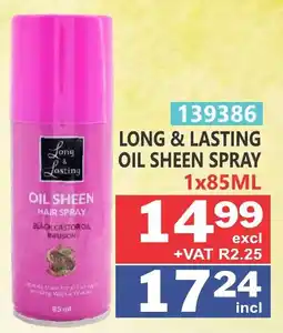Arrow Cash And Carry Long & Lasting Oil Sheen Hair Spray offer