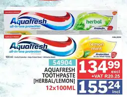 Arrow Cash And Carry Aquafresh Toothpaste offer