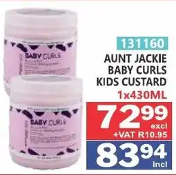 Arrow Cash And Carry Aunt jackie baby curls kids custard offer