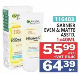 Arrow Cash And Carry GARNIER EVEN & MATTE Vitamin C offer