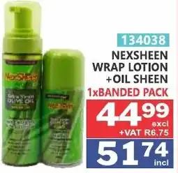 Arrow Cash And Carry Nexsheen wrap lotion + oil sheen offer