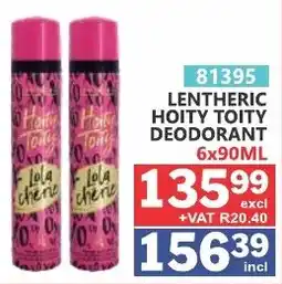 Arrow Cash And Carry Lentheric Hoity Toity Deodorant offer